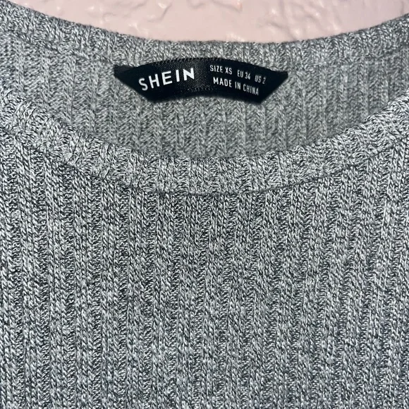 Grey Ribbed Tank Top - Picture 2 of 3